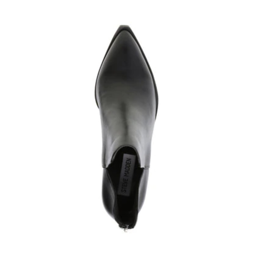 Western Chic Steve Madden Black Leather Booties - Picture 3 of 14